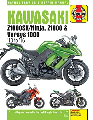Haynes Kawasaki Z1000SX, Z1000 & Versys 1000 Service- und Reparaturanleitung