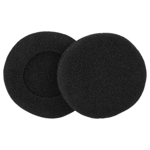 vhbw Ohrpolster kompatibel mit Sennheiser PC135, PMX100, PC136, PX100 II, PX100, PX100 IIi Kopfhörer Headset, Schaumstoff Schwarz