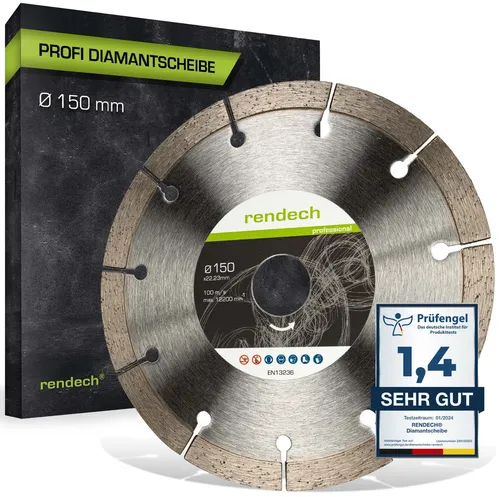1x Diamanttrennscheibe 150 Beton Stein - Profi Diamant Trennscheibe 150mm