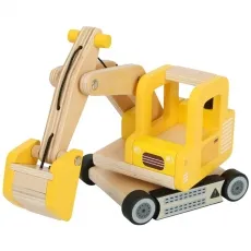 Schaufelbagger für Kinder - Robuster Spielzeugbagger mit 360° Drehung, ideal für kreative Baustellen im Kinderzimmer. Hoher Spielwert durch beweglichen Ausleger und einfache Sandverteilung.