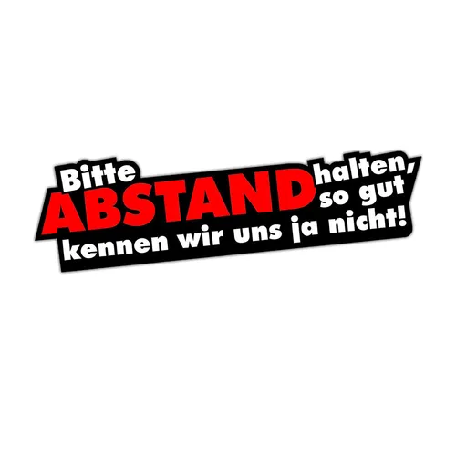 Sticker Bitte Abstand halten I 16 x 4,5 cm groß I Auto-Aufkleber I kfz_112 1