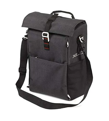 XLC BA-S91 Messenger Tasche – Anthrazit, 17L - Fahrradtaschen mit gepolstertem Fach für 15” Notebook, ideal für Pendler und sicheres Reisen dank Reflektoren an drei Seiten.
