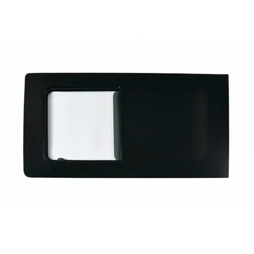 Glasfenster Schiebefenster für Ford Transit Custom 2013-2023 - Fahrzeugspezifisches Schiebefenster für Ford Transit Custom L1 L2. Einfache Montage, langlebige Qualität und stilvolle dunkle Rauchtönung bieten Privatsphäre und Eleganz. Ideal für eine individuelle Fahrzeuggestaltung.