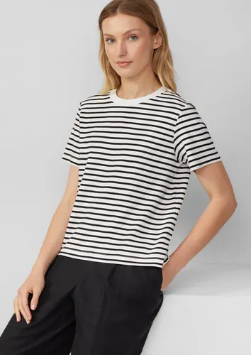 s.Oliver Kurzarmshirt Verkürztes T-Shirt aus Interlockjersey