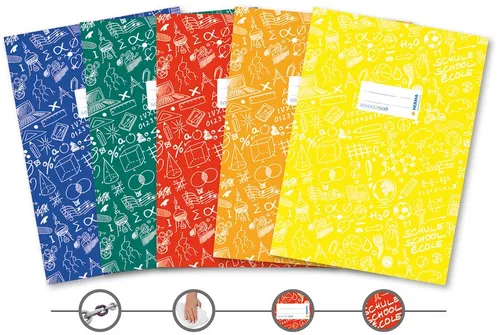 HERMA Heftschoner Schoolydoo DIN A5 aus PP 5er Set