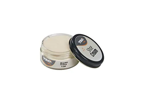 50ml Schuhcreme TRG wollweiß ivory - Hochwertige Pflege für Ihre Schuhe - Schuhcreme in wollweiß für optimale Pflege und Schutz, ideal für die Erhaltung der Schuhfarbe und -qualität.