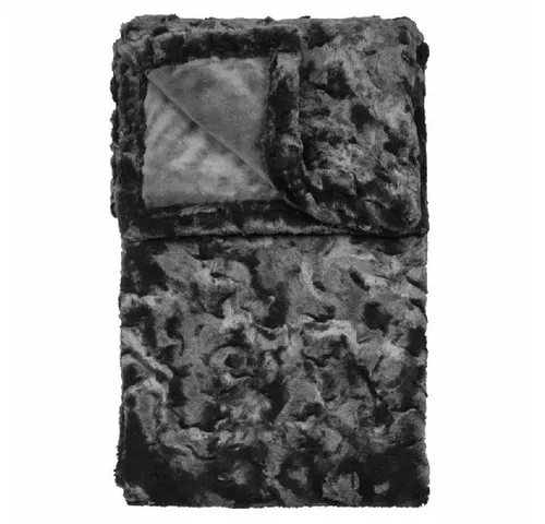 Wohndecke Decke Bardot Kunstpelz Stone Grau (140x190cm), PAD