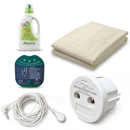Erdungslaken Spannbettlaken Set aus Bio-Baumwolle von geborgenschlafen.com