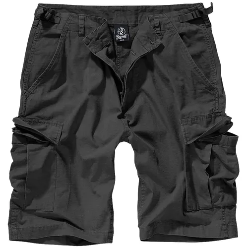 Brandit BDU Ripstop Shorts XL - Schwarz - Herren-Shorts aus leichtem Ripstop Baumwollstoff, pflegeleicht und robust. Bequemer Schnitt mit weitenregulierbarem Bund und praktischen Cargotaschen - ideal für Freizeit oder Arbeit.