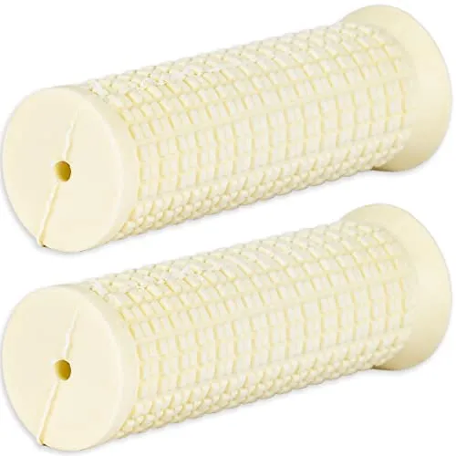 MalTrack Lenkergriffe für Fahrräder Creme 2St. | Fahrradgriffe 2,5cm x 8,8cm