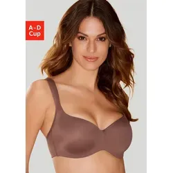 Nuance by Lascana Schalen-BH, Dirndl-BH, BH mit Bügel, Optimizer aus hochwertiger Microfaser – auch ideal für große Größen braun 90