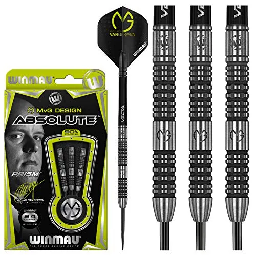EVOLUTION Dartpfeil MVG Michael Van Gerwen 90% Tungsten 24g - Dartpfeile für Profis: 90% Tungsten, einzigartiger 3-Achs-Schnitt und perfekter Grip. Ideal für ambitionierte Spieler, die ihr Spiel auf das nächste Level heben wollen.