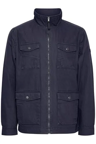 Indicode IDBolven Herren Feldjacke Übergangsjacke Jacke nicht gefüttert mit Stehkragen, Größe:XL, Farbe:Navy (400)