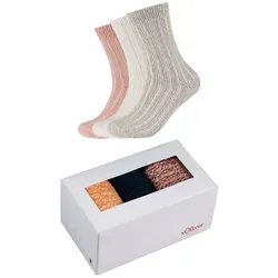s.Oliver Socken Sockenbox 3er Pack weiß 39-42