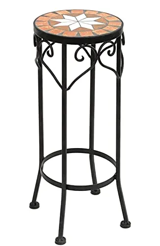 DanDiBo Blumenhocker Mosaik Rund 46 cm in schwarz von DanDiBo