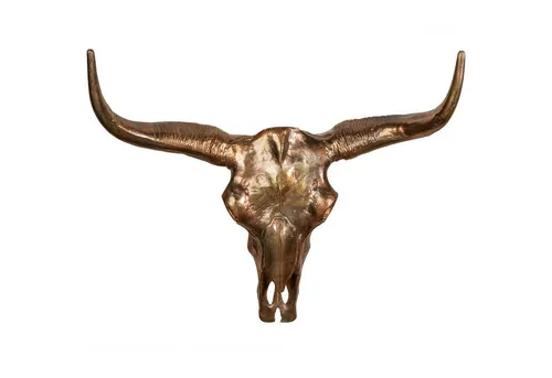 Riess-Ambiente Wanddekoobjekt MATADOR Stierkopf 70cm - Deko-Objekte, beeindruckende kupferfarbene Metall-Skulptur eines Stierkopfes, ideal für ein stilvolles Wohnambiente.