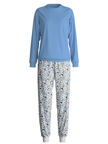 CALIDA Damen Flower Nights Pyjamaset, Riviera Blue, 14-16 von CALIDA