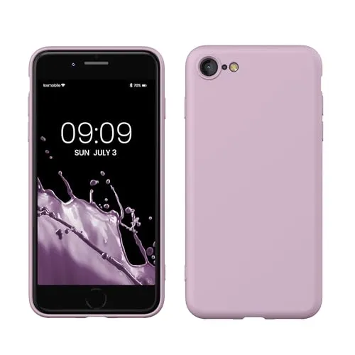 kwmobile Handyhülle für iPhone SE 2022 Hülle/iPhone SE 2020 / iPhone 8 / iPhone 7, für iPhone SE Hülle - Schutzhülle für kabelloses Laden - Case in Mauve