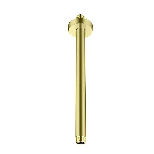 Brausearm Wandarm Duschkopfarm Deckenanschluss Gold gebürstet 30 cm - Einbauduschköpfe mit zeitlosem Design und einfachem Anschluss für Kopfbrausen. Perfekt für ein luxuriöses Duscherlebnis in jedem Bad.