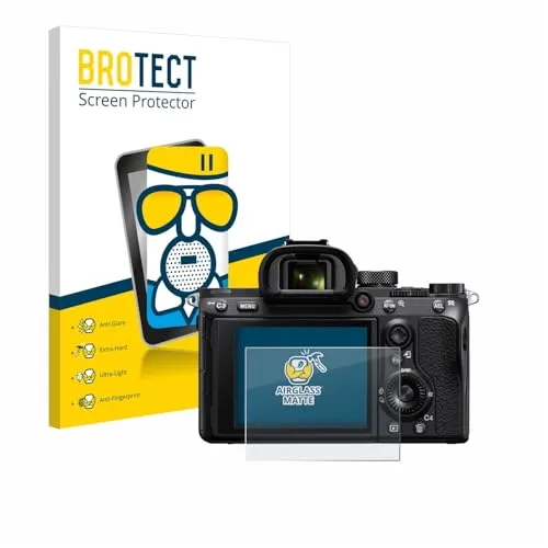 BROTECT Entspiegelungs Schutzglas für Sony Alpha 7 III / 7R II / 7S II Schutzfolie Panzer Folie Glas Matt [Extrem Kratzfest 9H, Anti-Reflex]