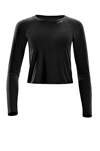 WINSHAPE Damen Functional Light And Soft Cropped Long Sleeve Top - Rundhalsshirts aus ultra weichem, temperaturregulierendem Funktionsstoff, ideal für Fitness, Pilates und Yoga – umweltfreundlich und bequem!