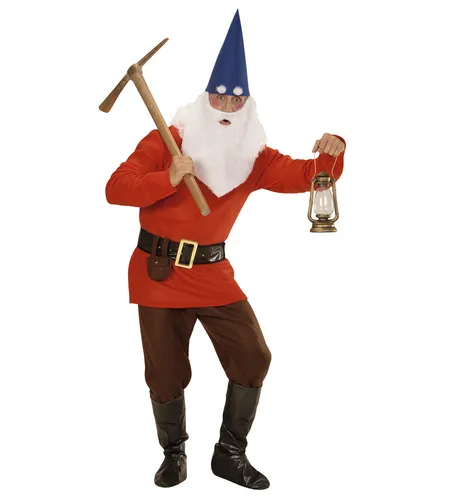 Roter Zwerg Zwergenkostüm Zwergkostüm Kostüm Gartenzwerg Verkleidung XXL neu