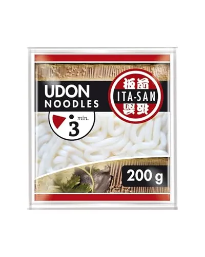 ITA-SAN Udon Nudeln 200 g - Internationale Nudeln, schnell und einfach in nur 3 Minuten zubereitet – ideal für vielseitige asiatische Gerichte!