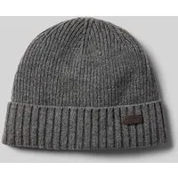 Barbour Carlton Beanie Hat Grey - Stylischer grauer Beanie von Barbour, ideal für kühle Tage und vielseitig kombinierbar.