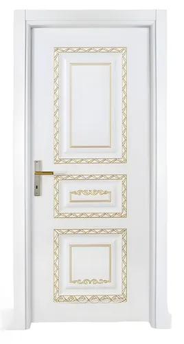 Weiße Designer Sicherheitstür BY-601 für Wohnungseingänge - Elegante und sichere Eingangstür in Weiß, ideal für verschiedene Räume. Mit 3 Jahren Herstellergarantie und hochwertigem Holz, bietet sie sowohl Stil als auch Funktionalität.
