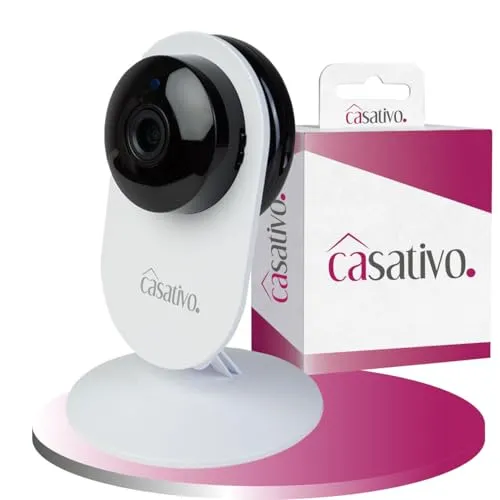 Casativo Überwachungskamera Innen mit Nachtsicht - Hochauflösend - Full-HD-IP - Bewegungserkennung & Zwei-Wege-Audio, Überwachung für Ihr Zuhause & Büro