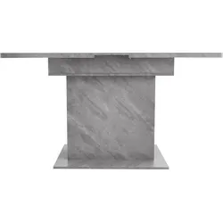 Ausziehbarer Esstisch(Grau)rechteckiger Kaffee-Freizeittisch,moderner multifunktionaler Esstisch mit Stauraum,aus Eisen, Platzsparender,Betonoptik - Grau