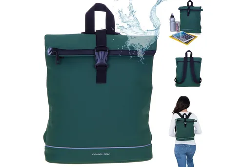 Daniel Ray Rucksack Damen Cityrucksack Jeff - Wasserabweisend & Handgepäcktauglich - Rucksacktaschen mit A4-Fassungsvermögen, wasserabweisend und ideal für den täglichen Gebrauch. Inklusive praktischem Schlüssel-Etui und reflektierenden Streifen für mehr Sicherheit.