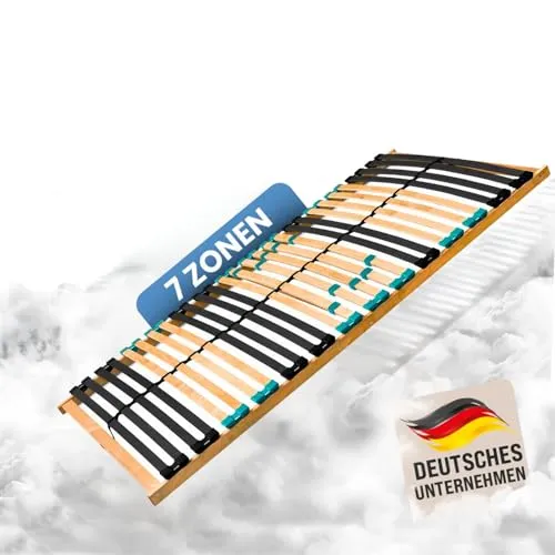 Coemo 7-Zonen Lattenrost DRÖMSON 28 Federleisten 80x200 cm - Lattenroste für erholsamen Schlaf mit 28 Federleisten und 7 Zonen für optimale Unterstützung. Individuell einstellbare Härtegrade für perfekten Komfort, ideal für Paare und Doppelbetten.