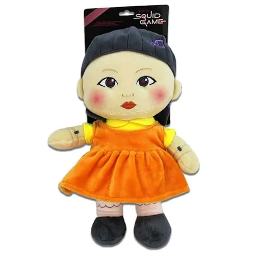 Play by Play Squid Game Puppe Young-HEE – 28 cm, aus Plüsch, gestickte Details, Original Lizenzartikel