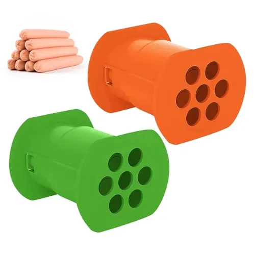 Stück Hot Dog Maker, Fleischstäbchen-Extruder, Fleischstäbchen-Extruder, Hot-Dog-Wurstform, Handextruder, Diy Küchenwerkzeuge (Orange, Grün) 2