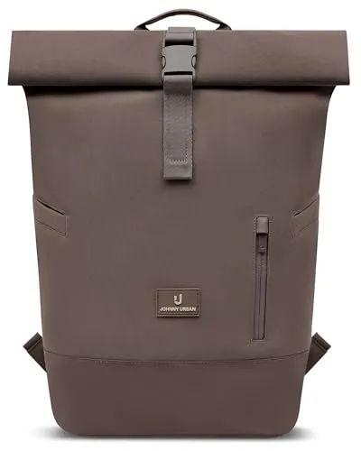 Johnny Urban Rolltop Rucksack Braun - Luca Medium - 17 l Wasserabweisend - Vielseitiger Rolltop-Rucksack mit erweiterbarem Volumen von 17 bis 21 Litern. Ideal für Alltag, Uni oder Reisen. Gepolstertes Laptopfach und cleverer Stauraum sorgen für optimalen Komfort.