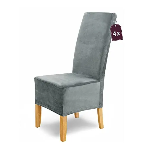 Scheffler Home Stuhlhussen Puma Velano Grau 4er Set in grau von sh SCHEFFLER-HOME LIVE HOMESTYLE