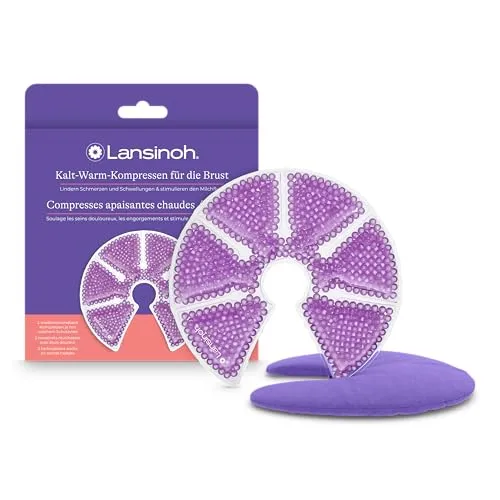 Lansinoh Therapearl 3-in-1 Breast Therapy for Breastfeeding mums, hot and cold therapy, helps relieve engorgement, mastitis and plugged ducts, reusable