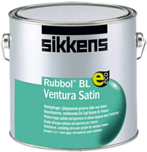 Sikkens 21512 Rubbol BL Ventura Satin RM 1000 L, Weiß - Betonfarben mit dauerhaftem Holzschutz, bietet langlebigen Wetterschutz für ein schöneres Wohnen dank Profiqualität.