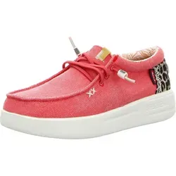 FUSION Damenschuhe Leinenschuhe Slipper Rot - Slipper & Loafer mit ultra flexiblem Tragegefühl, das wie weiches Moos ist – für einen federleichten Komfort und perfekte Passform.