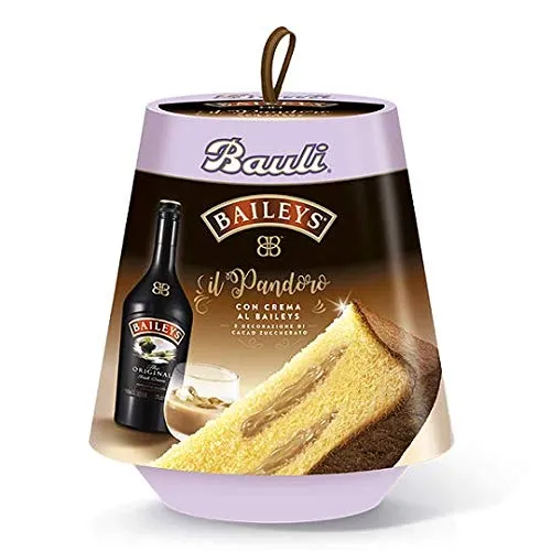 Bauli Il Pandoro Baileys mit Sahne Baileys verziert mit gesüßtem Kakao 750g