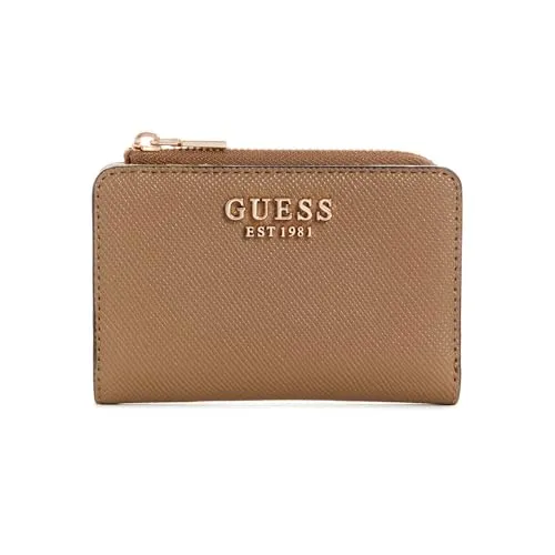 Guess Geldbörse Zip Around Card Case, Dark Taupe in beige von GUESS