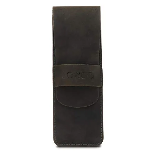 Londo Echtleder Pen- und Bleistift Etui mit Umschlag – Stiftemäppchen, Schreibwaren Tasche für Büro & Reise