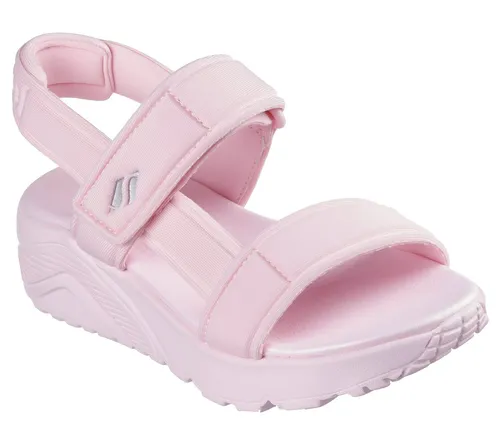 Skechers UNO LITE SANDAL-SUNNY STAND – Sportliche Sandale mit Plateausohle - Bequeme Sommerschuhe in Größe 36, hellrosa, mit gepolsterter Innensohle und Klettverschluss für optimalen Halt. Ideal für den Sommer und vielseitig kombinierbar.