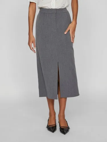 Vila Maxirock VIVARONE HW LONG SKIRT in grau von VILA