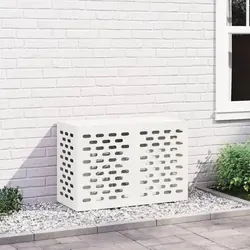 vidaXL Klimaanlagenabdeckung Weiß 90 x 40 x 60 cm Stahl