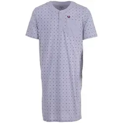 Henry Terre Nachthemd Nachthemd Kurzarm - Punkte Kreuz (HT) grau M