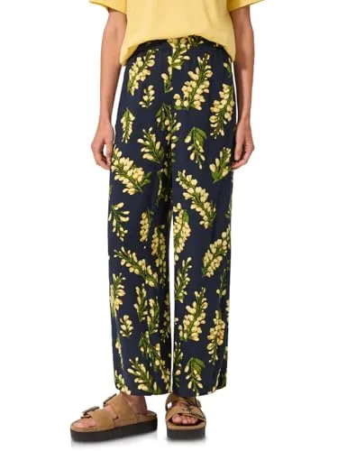 STREET ONE STUDIO Stoffhose mit Elastikbund blau 36