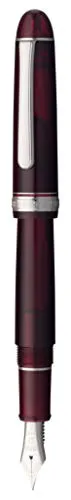 PLATINUM Japanischer Füllfederhalter #3776 Century Rhodium Bourgogne B/Rot / 0,44-0,54 mm/Handgefertigt/Feder aus 14-Karätigem Gold/mit Geschenkbox/Füllhalter