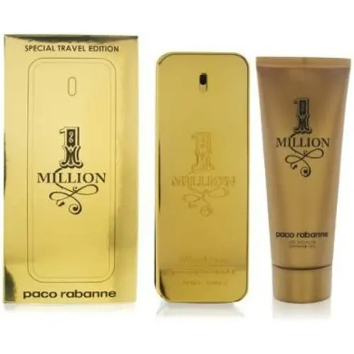 Paco Rabanne One Million - 2-piece Gift Set - Herren Parfümset mit dem luxuriösen Duft One Million, ideal als Geschenk. Enthält eine verführerische Kombination aus Gewürzen, Rose und Zimt.